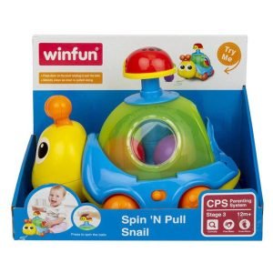 Spin N Pull Snail Kids Creative Play Toy