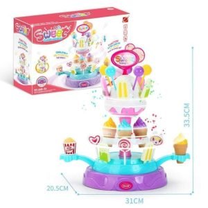 25pcs Children's Toys Sweet Rotating Platform Pretend Play Toy