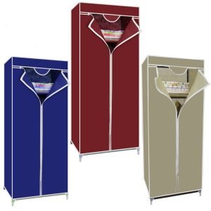 Clothes Closet Wardrobe Storage Organizer With Hanging Rack