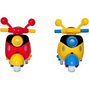 Pack Of 2 Mini Colorful Friction Powered Scooter Toy For Kids