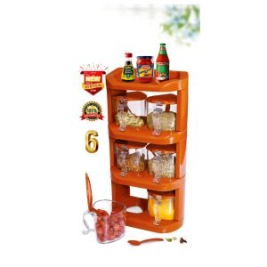 Pretty Neat 4 Tier New Vertical Style Spice Rack 6 PCs Set