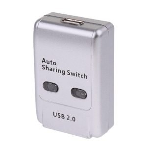 USB 2.0 Mini-Auto Sharing Hub With Two Ports For Computer PC Printer