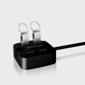 Light Weight USB 3.0 Hi-Speed 4 Ports USB Hub With Mobile Phone Holder