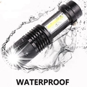 Mini USB Rechargeable Portable High Lumen Q5+COB Led Flashlight