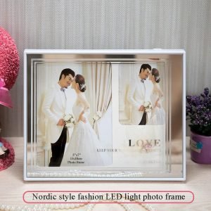 Creative European Photo Frame Table Decoration Music Box 360 Rotating Phase Frame