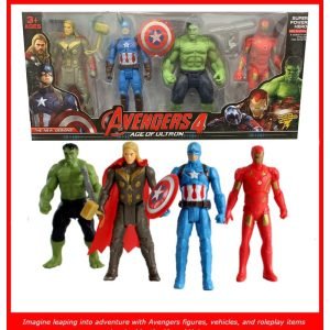 Colorful Justice Avengers Super Heroes 4 in 1 Action Figure Toy for Kids