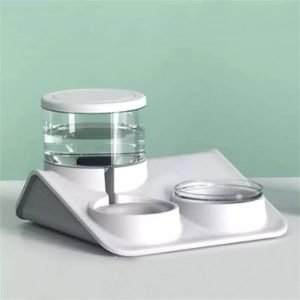 1.8L Automatic Water Dispenser And Pet Food Bowl Set