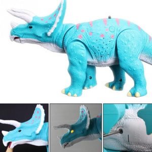 Oversized Hand-Operated Remote Control Triceratops RC Walking With Shaking Head Light Up Eyes And Sounds