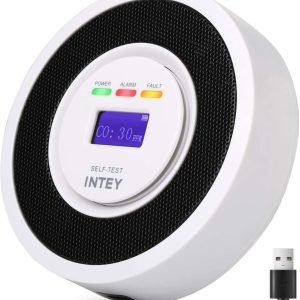 INTEY Carbon Monoxide Detector With Digital Display & CO Detector Alarm With Rechargeable Battery