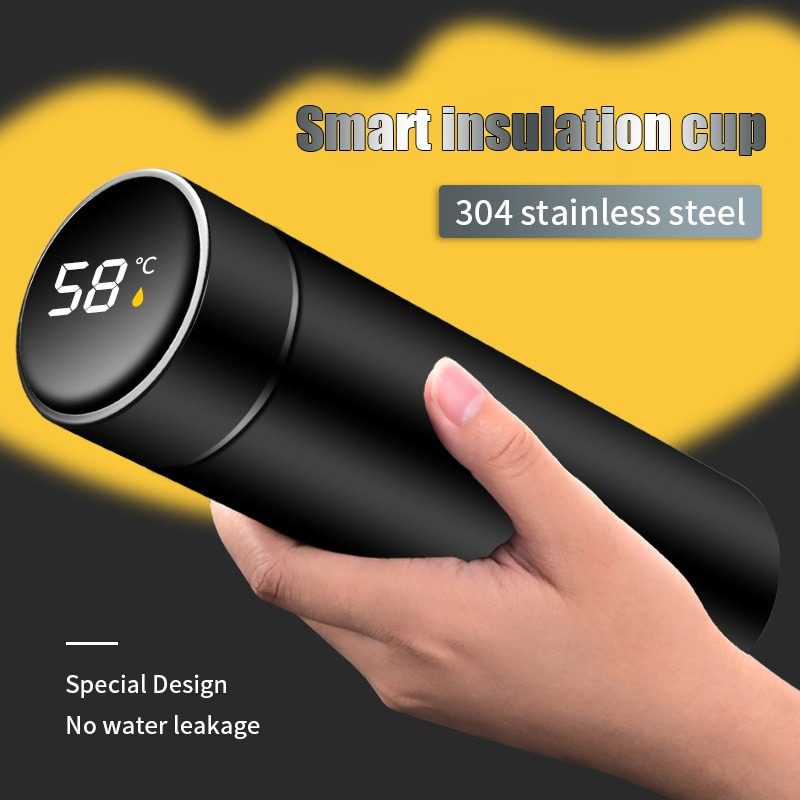 Fresh Look at 500Ml Smart Water Bottle Intelligent Stainless Steel Thermos Led