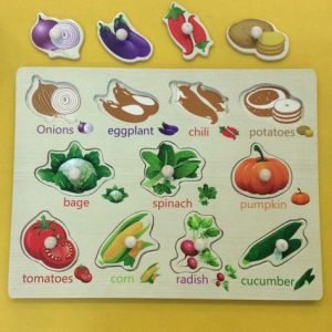 Educational 11 Wooden vegetables Puzzle Toy for Children