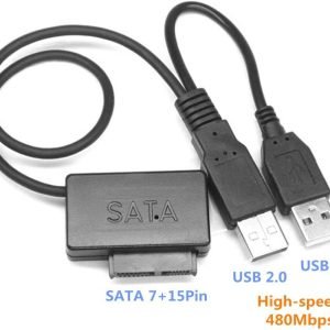 High Speed Dual USB 2.0 To 2.5" SATA Hard Disk Drive Adapter W/UASP SATA To USB 2.0 Converter For SSD/HDD