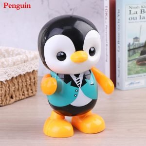 Dancing Penguin Electric LED Light Musical Plastic Portable Cute Singing Toy