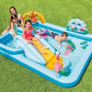 2.57m X 2.16m X 84cm Intex Jungle Adventure Play Center Inflatable Kiddie Spray Wading Pool