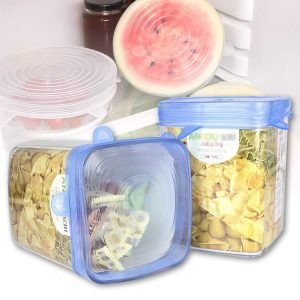 6 Pcs/Set Silicone Food Wrap Caps Cookware Lids Stretchable Fresh Covers