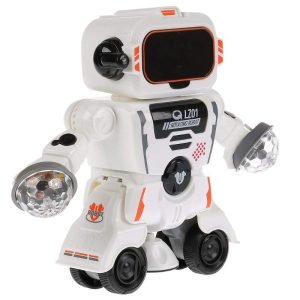 Rising 360-Degree Rotating Robot Toy With Lights And Music