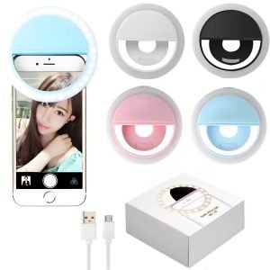 Mini Portable USB Rechargeable Selfie Ring Light With 3 Brightness Levels