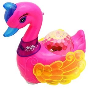 Electric Swan Colourful Lights And Music Duck Toy For Kids