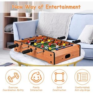 Prime Wooden Mid-Sized Foosball Mini Football Table Soccer Game for Kids
