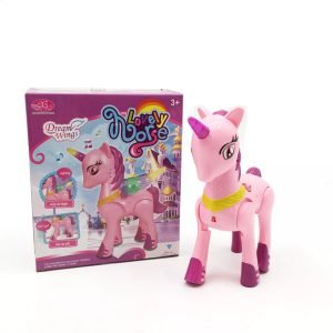 Lovely Horse Pony Dream Wings Wiggle Lighting Up Walking Music Horse Toy For Kids
