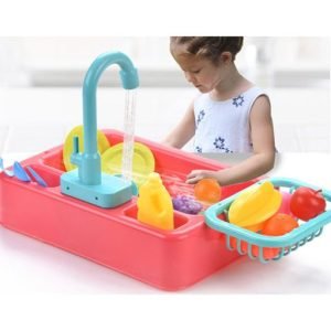 Electric Dishwasher Kitchen Sink with Running Water Set