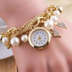 Stylish Luxury Pearls Bracelet Women's Wrist Watch
