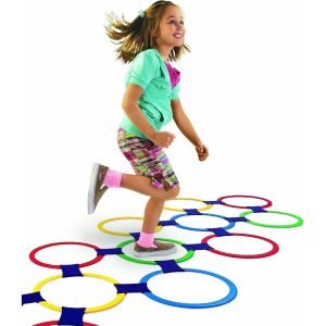 Twister Hopscotch - Outdoor And Indoor Floor Activity Board Game For Kids