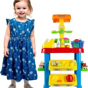 Kids Shopping Grocery Store Selling Stand Supermarket Playset Toy