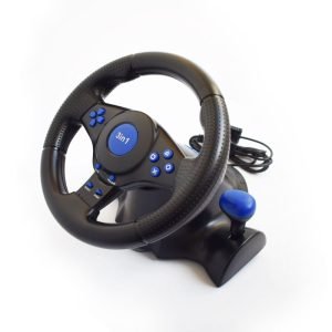 3 In 1 Vibration Racing Game Steering Wheel For PS2 For PS3 Computer USB With 180 Degree Rotation