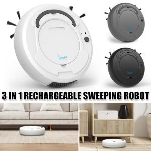 3 In 1 Automatic Intelligent Anti Collision Rechargeable Robotic Vacuum Cleaner With Strong Suction