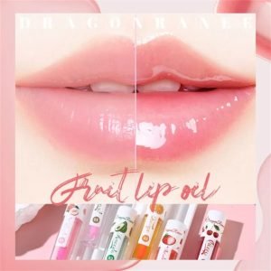 Dragon Ranee Fruit Lip Oil Original  Out Class Quality  Pink Shade Create Water To Moisturize Lips  03 Piece pack