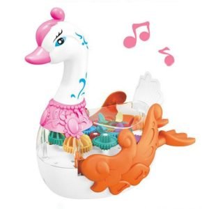 Electric Gear Swan Duck Toy With Transparent Shell And Gear Structure