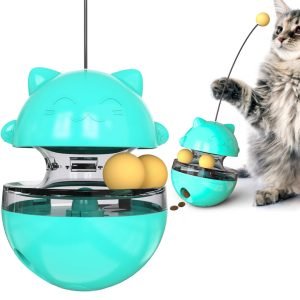 Cat Treat Dispenser Fun Tumbler Pets Slow Food Entertainment Adjustable Snack Mouth Toys For Pet