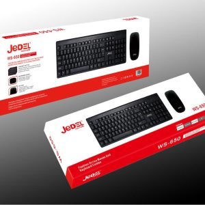 Jedel WS650 Wireless Keyboard And Mouse Combo Set 2.4G Thin Sleek Design For Windows