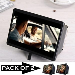 Pack Of 2 Portable 3D Video Enlarge Smartphone Screen Magnifiers