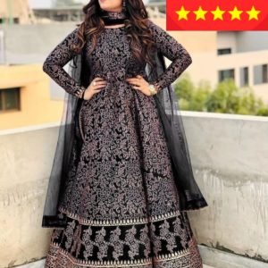 Heavy Printed Maxi With Printed Border Dupatta 3Pcs First copy
