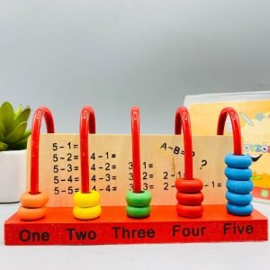 5 Gear Eco-Friendly Wood Material Learning Abacus Count Frame For Kids