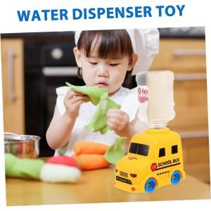 Mini Cute School Bus Water Dispenser Drinking Fountain Toy For Kids