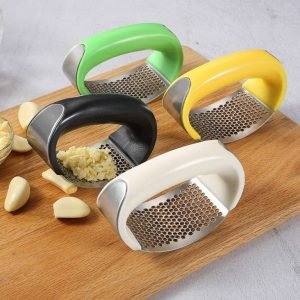 Multi-function Manual Garlic Press Curved Garlic Grinding Slicer Chopper Stainless Steel 304 Garlic Presses Cooking Gadgets Tool with