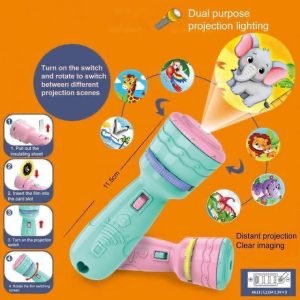 Projection Kids Handy Flash Light with 3 Cards (Mix/Random Cards)