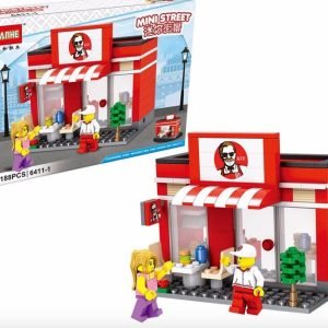 Mini Street View Store And Figures Building Blocks Assemble Game Toy