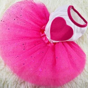 Cat/Dog Clothes Red Heart Cat Dress Skirt Wedding Dresses Spring