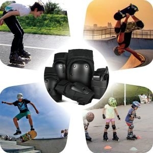 6pcs/Set Cycling Skating Protective Gear Pads Knee Elbow Pads Wrist Guards Outdoor Safety Protector