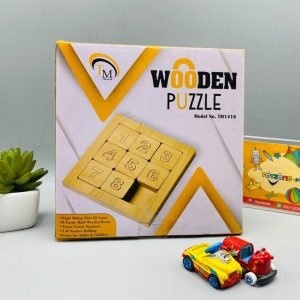 Wooden Eight Digit Tiles Moving Puzzle Educational Toy For Kids