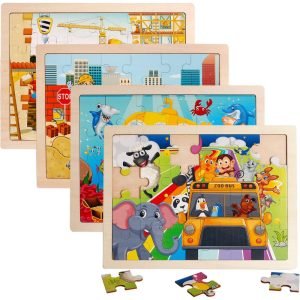 24 PCS Wooden Educational Puzzle Toy For Early Learning
