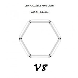 V86 Portable Foldable Mobile Phone 3 Modes Beauty Fill Light (6 Lights)