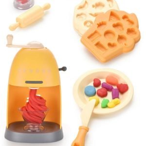 Children Simulation Kitchen Ice Cream Machine With Color Mud Set Food For Kids