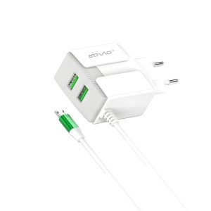 SOVO SG-84 Crystal 3.1-Amp 2USB High Quallity Micro Cable Fast Charger