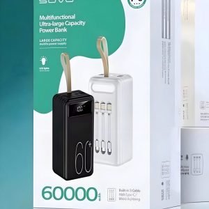 SOVO P6 Multi-Functional 60000mAh Ultra-Large Capacity Power Bank With Built-In 3 Cables And LED Flashlight