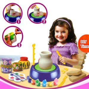 Children Handicraft Art Toys Hand Made Ceramic Pottery Wheel With DIY Clay Kits
